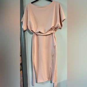 Pretty Little Thing Nude Kimono Sleeve Midi Dress